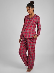 JoJo Maman Bébé Maternity Check Woven Pyjamas Set - Image 2 of 4