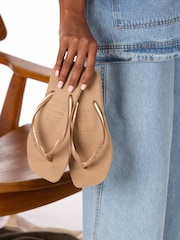 Havaianas Square Logo Metallic Sandals - Image 1 of 7