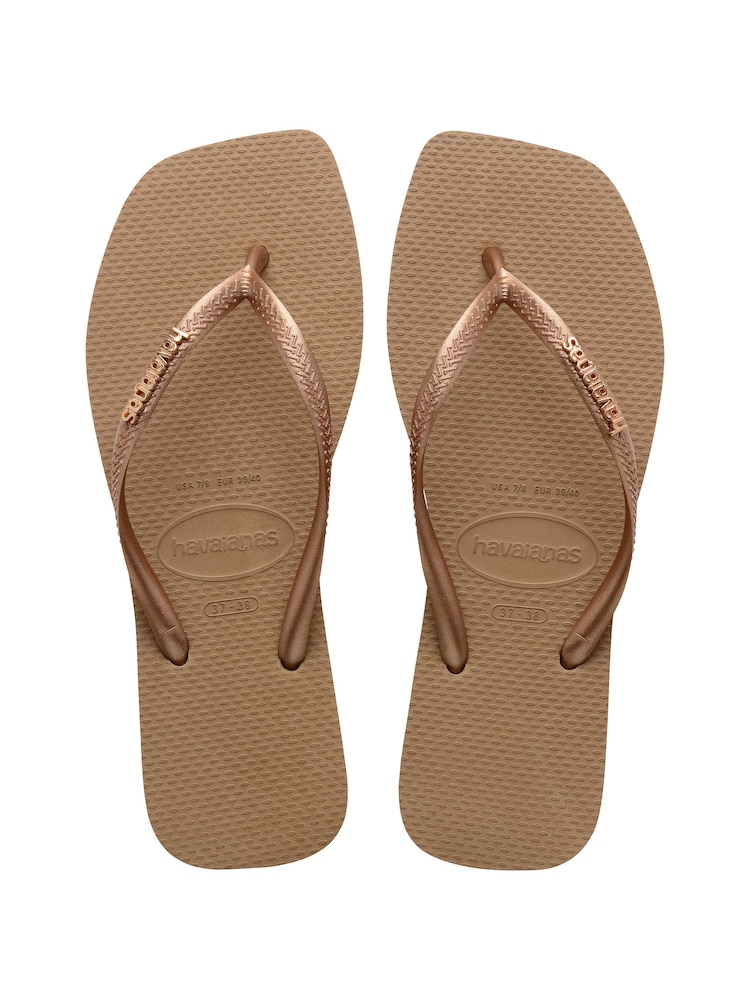 Havaianas Square Logo Metallic Sandals - Image 2 of 7