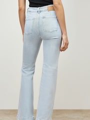 Apricot Light Blue Wash Luci 2 Pocket Flare Jeans - Image 2 of 4