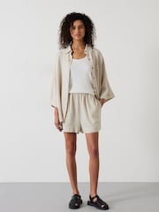 Hush Nude Lana Linen Blend Beach Shorts - Image 4 of 5
