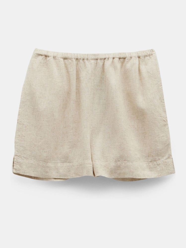Hush Nude Lana Linen Blend Beach Shorts - Image 5 of 5