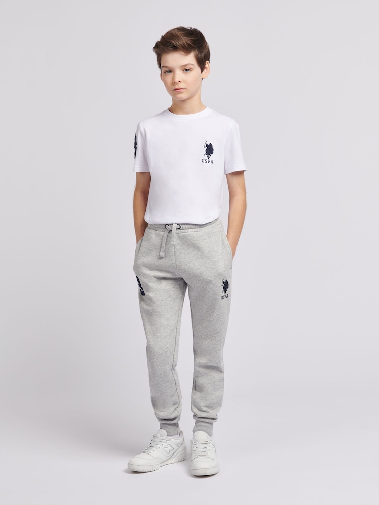 U.S. Polo Assn. Grey Boys Player 3 100% Cotton Joggers - Image 3 of 7