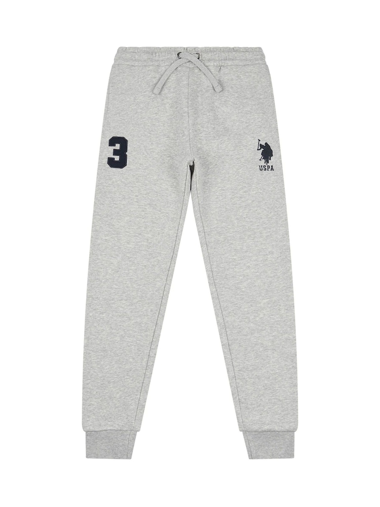 U.S. Polo Assn. Grey Boys Player 3 100% Cotton Joggers - Image 5 of 7