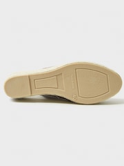 Crew Clothing Natural Eve Leather Peep Toe Espadrilles - Image 5 of 5