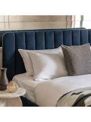 Gallery Home Purple Seaham Upholstered Velvet Bed - Image 3 of 7