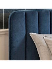 Gallery Home Purple Seaham Upholstered Velvet Bed - Image 5 of 7