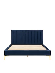 Gallery Home Purple Seaham Upholstered Velvet Bed - Image 6 of 7