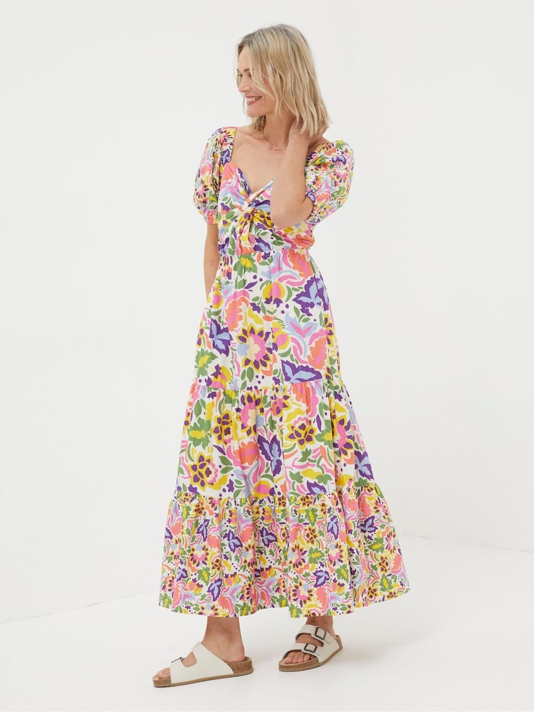 FatFace Art Floral Midi Dress - Image 1 of 6