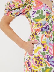 FatFace Art Floral Midi Dress - Image 5 of 6