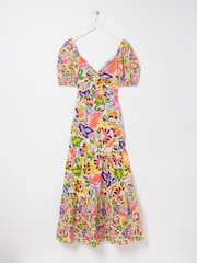 FatFace Art Floral Midi Dress - Image 6 of 6