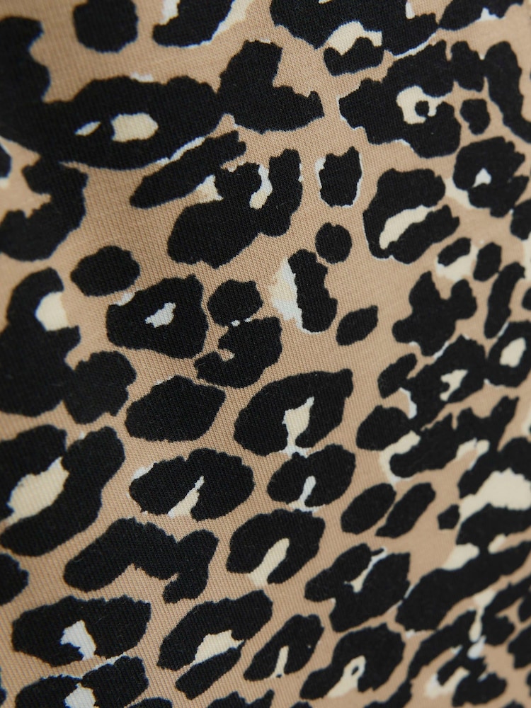 River Island Brown Girls Leopard 100% Cotton T-Shirt and Kickflare Set - Image 5 of 5 River Island Brown Girls Leopard 100% Cotton T-Shirt and Kickflare Set - Image 5 of 5