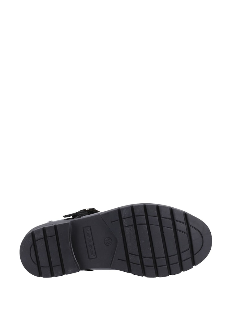 Schwarzes Lackleder - Hush Puppies Senior Fiona Black Patent School Shoes - Bild 4 von 4