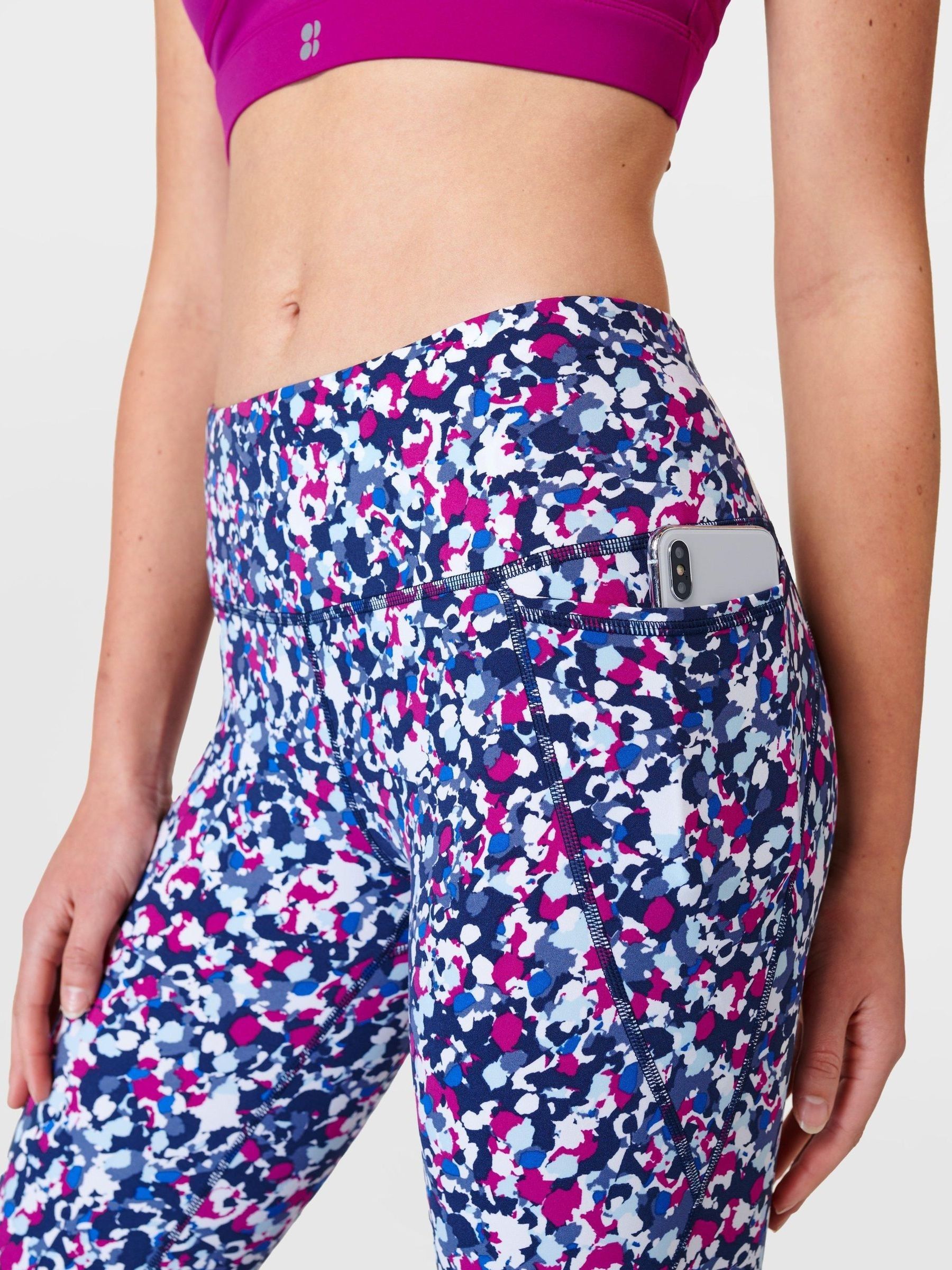 Buy Sweaty Betty Magenta Purple Dab Print 7/8 Length Power