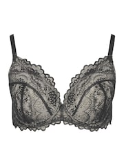 Yours Curve Black Pretty Lace Plunge T-Shirt Bra - Image 3 of 3