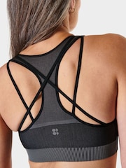 Sweaty Betty Black Silhouette Sculpt Seamless Sports Bra - Image 6 of 7