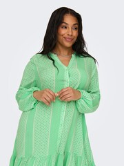 ONLY Curve Printed V-Neck Summer Smock Dress - Image 5 of 8