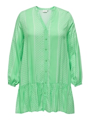 ONLY Curve Printed V-Neck Summer Smock Dress - Image 7 of 8