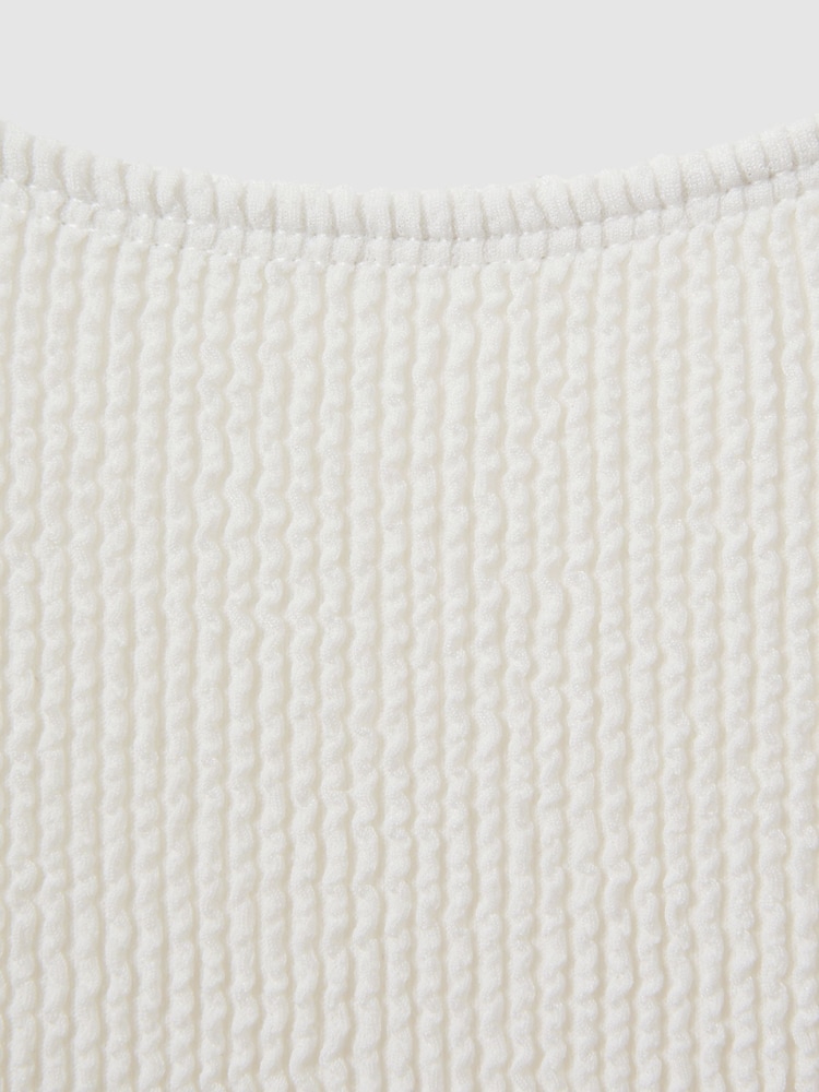 Good American Cloud White Good American Always Fits Textured Swimsuit - Image 5 of 5