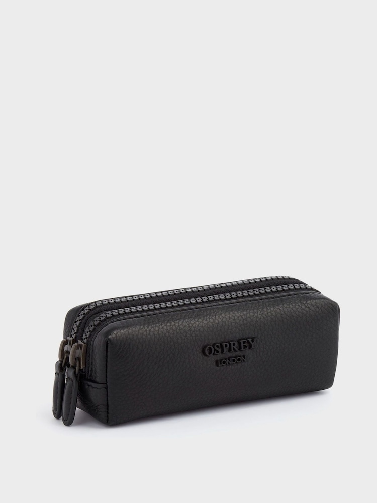 OSPREY LONDON The Onyx Leather Charger Black Pouch - Image 2 of 4
