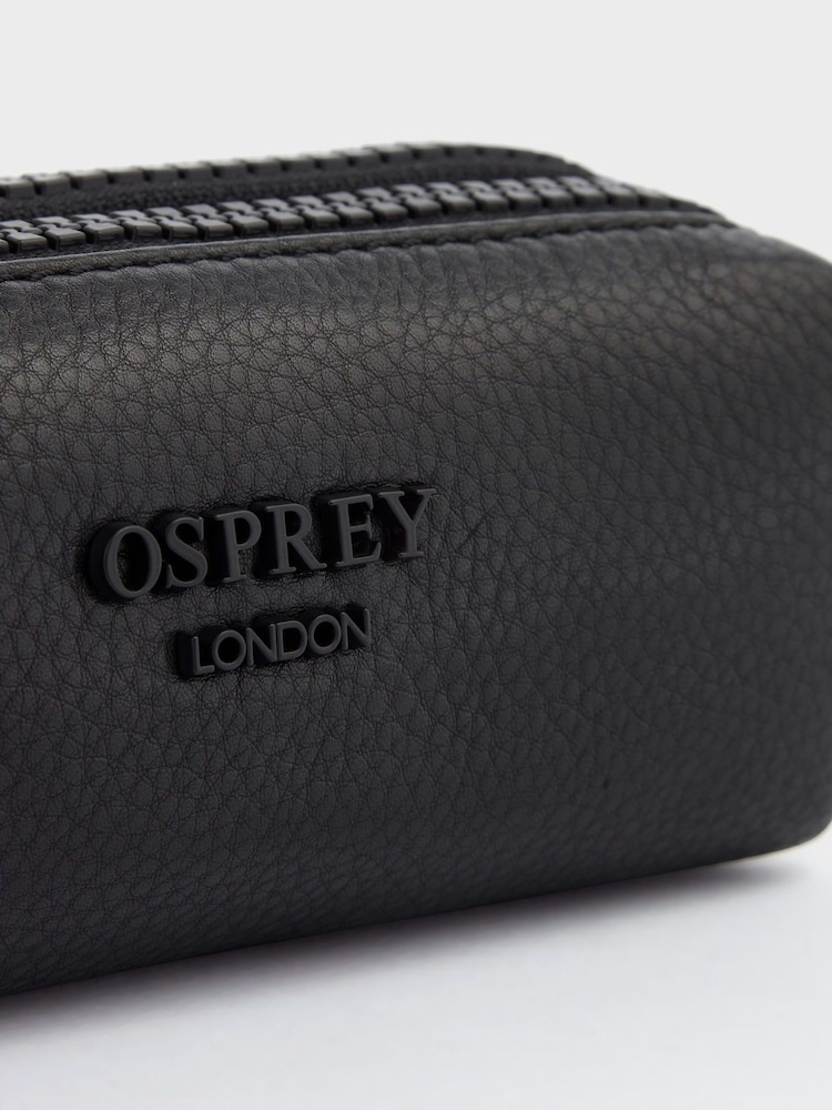 OSPREY LONDON The Onyx Leather Charger Black Pouch - Image 4 of 4