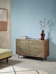 MADE.COM Mango Wood Stone Veneer Dilan Small Sideboard - Image 1 of 6