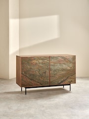 MADE.COM Mango Wood Stone Veneer Dilan Small Sideboard - Image 2 of 6