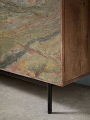 MADE.COM Mango Wood Stone Veneer Dilan Small Sideboard - Image 3 of 6