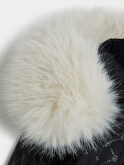 River Island Black Girls Monogram Padded Coat - Image 3 of 4