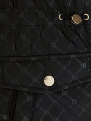 River Island Black Girls Monogram Padded Coat - Image 4 of 4