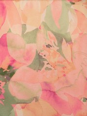 Adrianna Papell Pink Printed Chiffon Gown - Image 3 of 7