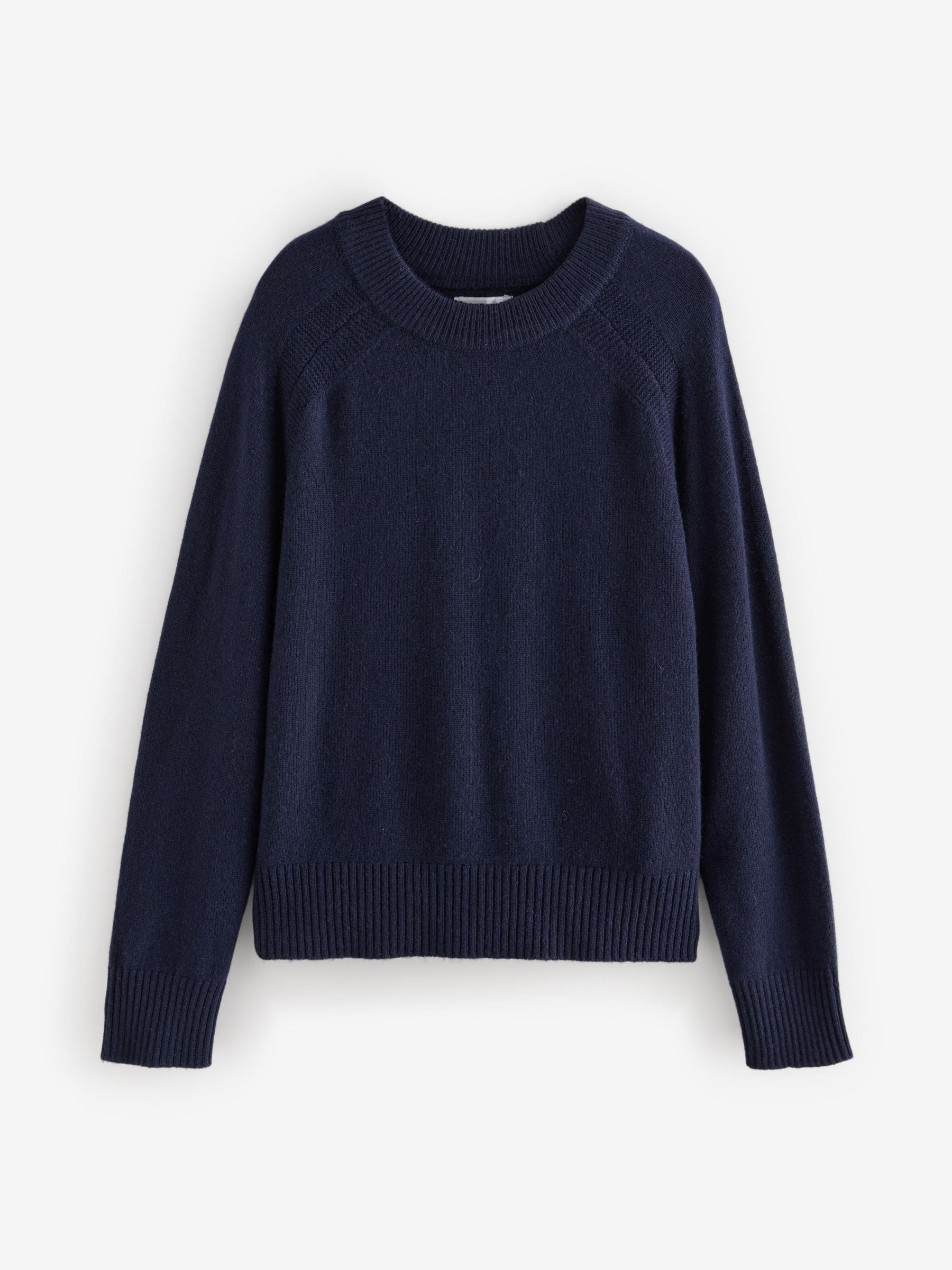 Buy Navy Premium 100 Lambswool Crew Neck Jumper from Next Luxembourg