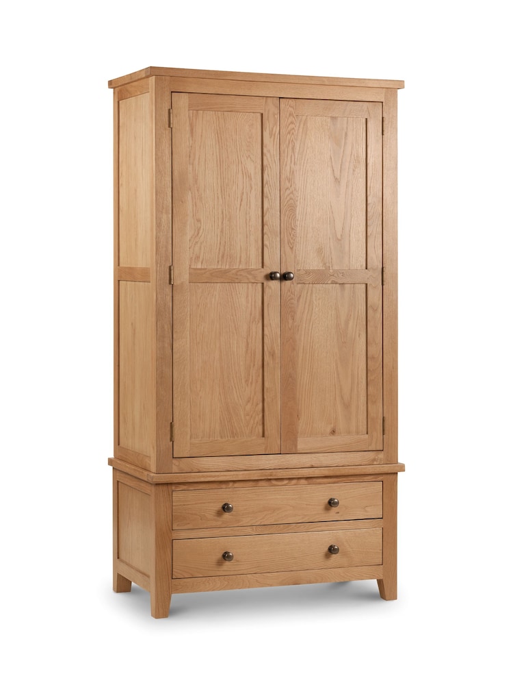 Julian Bowen Brown Marlborough Double, 2 Drawers Wardrobe - Image 1 of 3