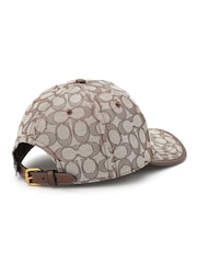 COACH Signature Jacquard Brown Baseball Hat - Image 3 of 4