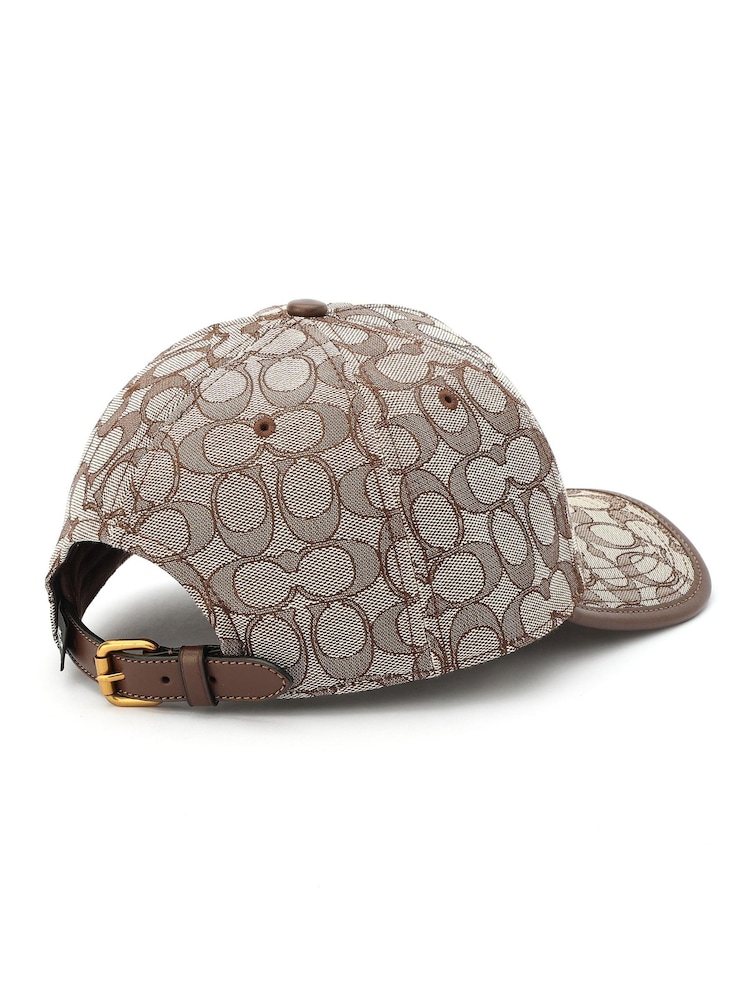 Casquette de baseball COACH Signature Jacquard marron - Image 3 of 4
