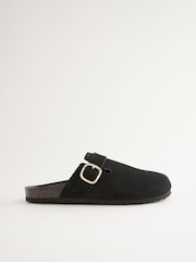 Black Standard Fit Forever Comfort® Leather Footbed Clogs - Image 3 of 7