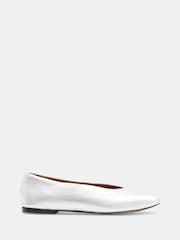 Hush Silver Monroe Leather Ballet Pumps - Image 2 of 5