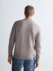 Neutral Stag Logo Regular Fit 100% Lambswool Premium Jumper - Image 2 of 8