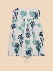 White Stuff White Tulip Jersey Sleeveless Shirt - Image 6 of 7