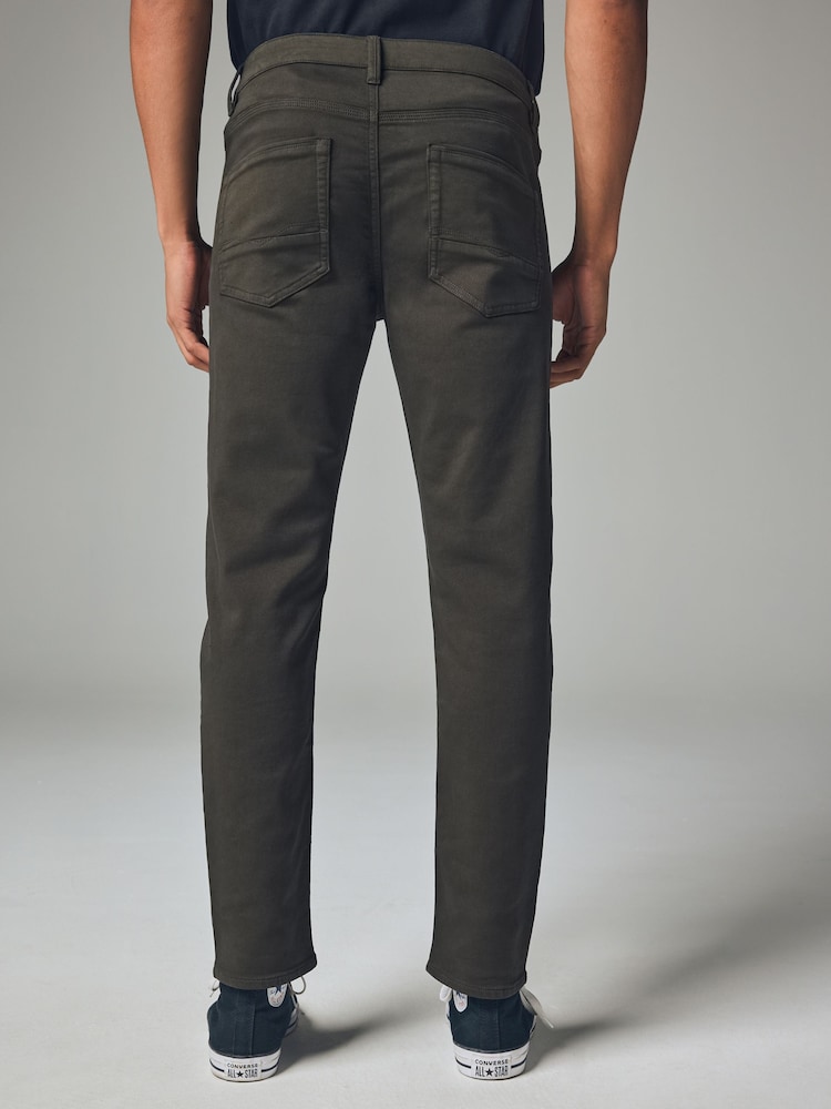 Khaki Green Slim Fit Comfort Stretch Jeans - Image 2 of 13 Khaki Green Slim Fit Comfort Stretch Jeans - Image 2 of 13