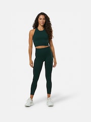 Gym + Coffee Green Womens Lotus Chevron Bra - Image 1 of 6