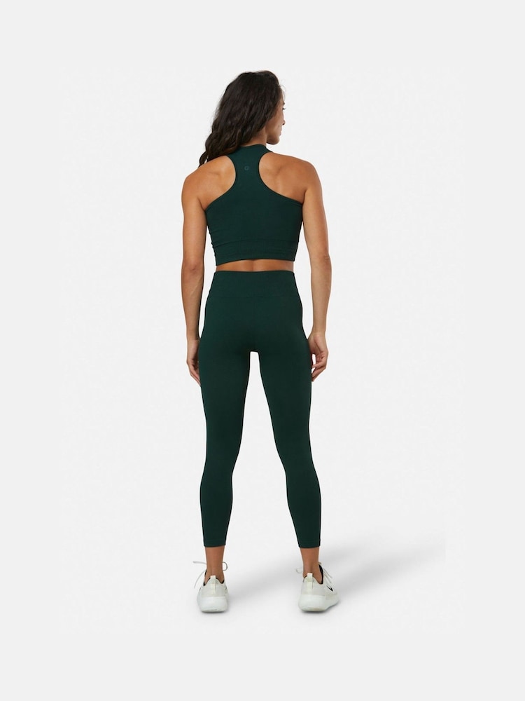 Gym + Coffee Green Womens Lotus Chevron Bra - Image 2 of 6