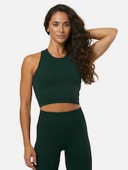 Gym + Coffee Green Womens Lotus Chevron Bra - Image 3 of 6