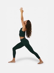 Gym + Coffee Green Womens Lotus Chevron Bra - Image 6 of 6