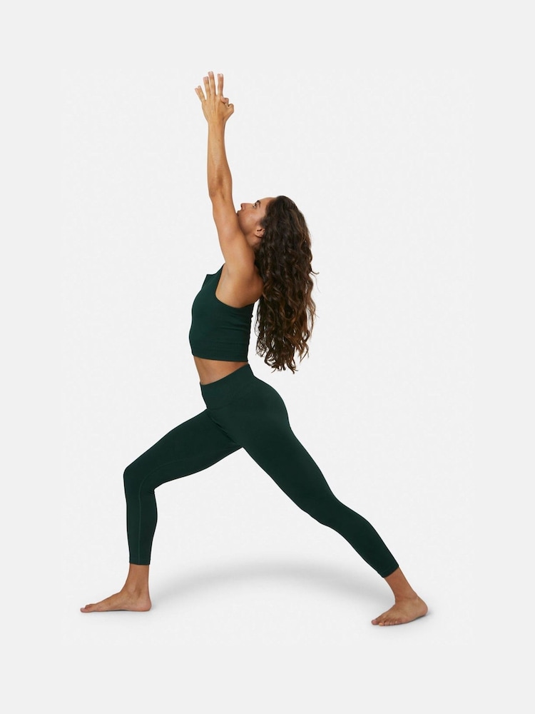 Gym + Coffee Green Womens Lotus Chevron Bra - Image 6 of 6