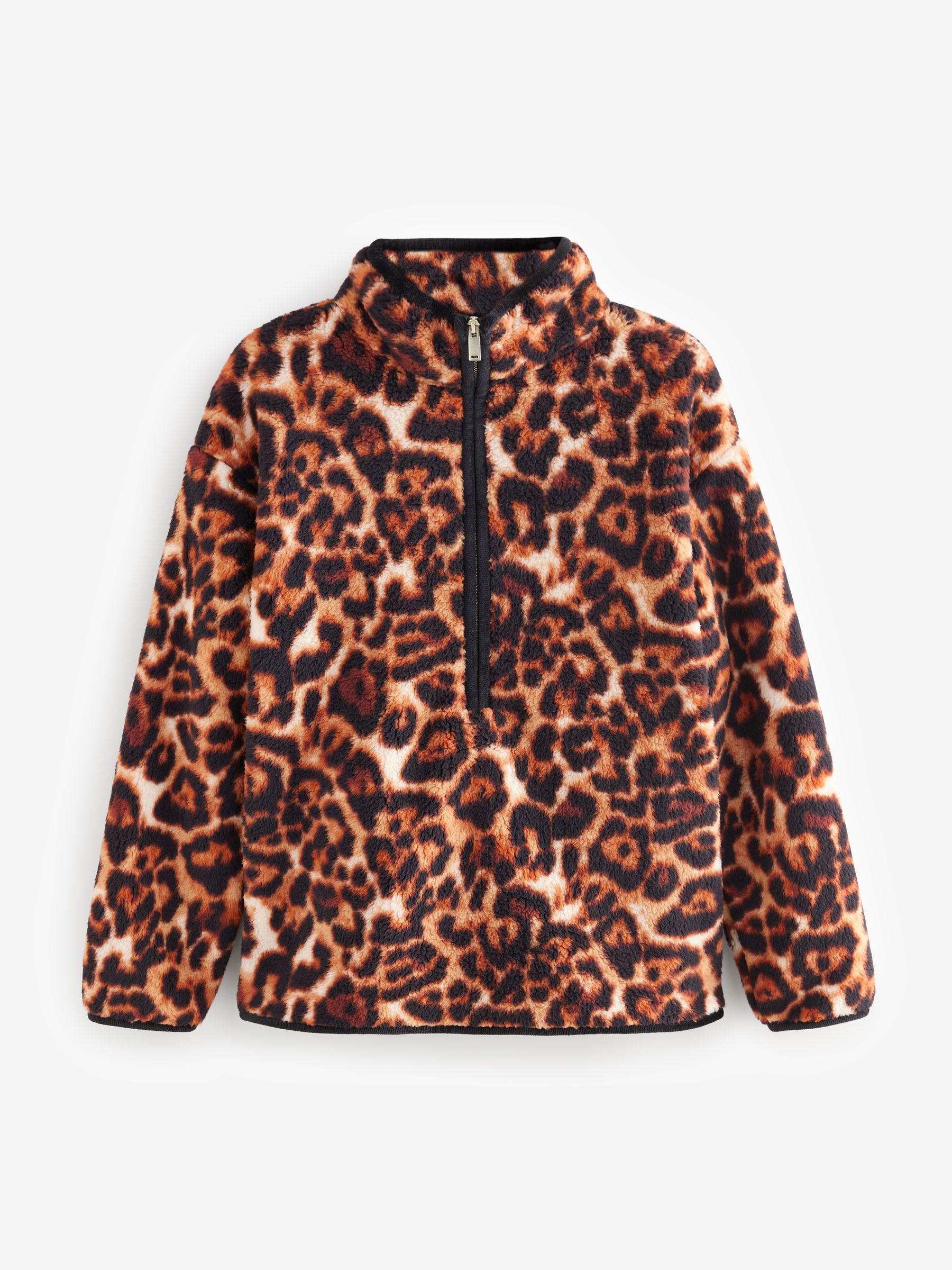 贅沢 Animal Buy Print USA Next from Fleece Zip Half Borg トップス