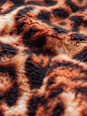Animal Print Borg Half Zip Fleece - Image 9 of 9