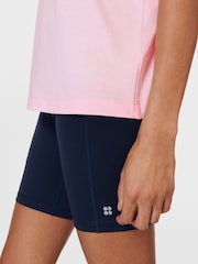 Sweaty Betty Nerine Pink Essential V-Neck T-Shirt - Image 6 of 7