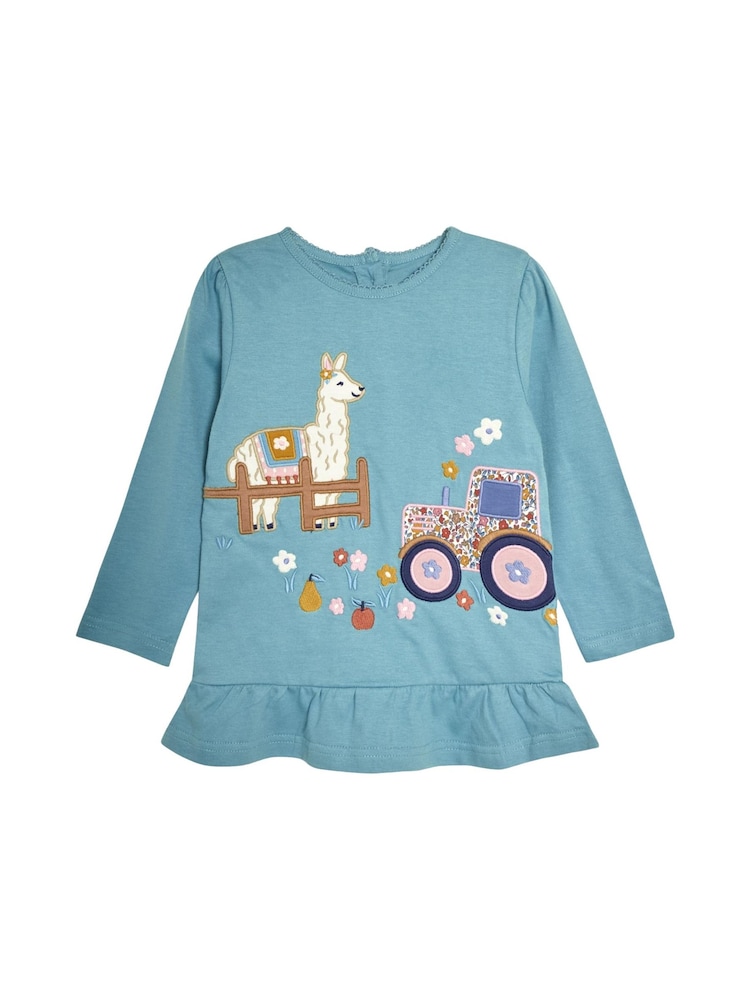 JoJo Maman Bébé Homestead Scene Applique Tunic - Imagen 1 de 3