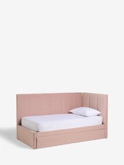 Soft Velvet Blush Kids Marlow Trundle Upholstered Bed Frame - Image 7 of 9